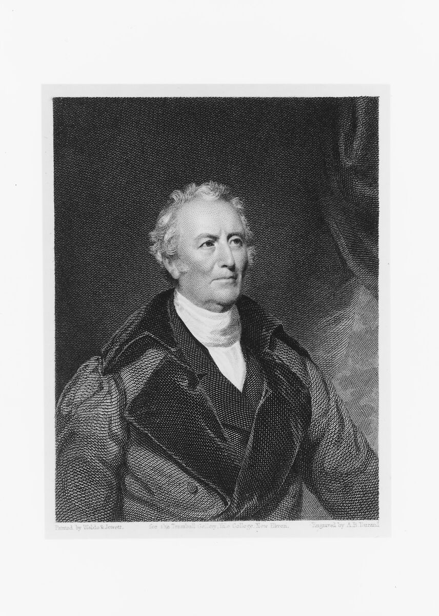 John Trumbull, Asher Brown Durand (American, Jefferson, New Jersey 1796–1886 Maplewood, New Jersey), Engraving on paper, American 