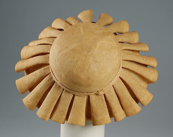 Hat, Sally Victor (American, 1905–1977), Straw, American
