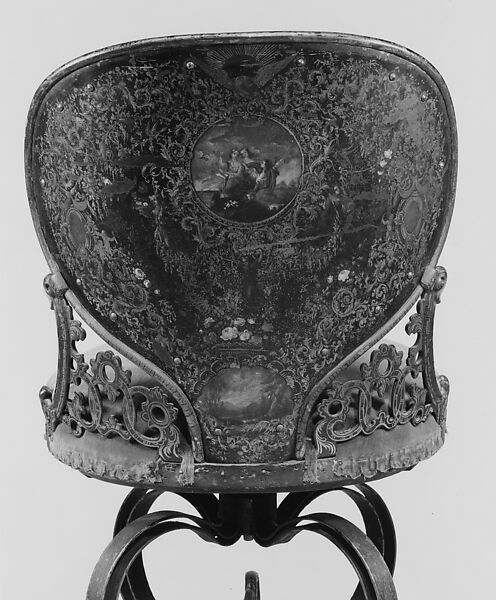 Centripetal Side Chair, Designed by Thomas E. Warren, Cast iron, wood, American