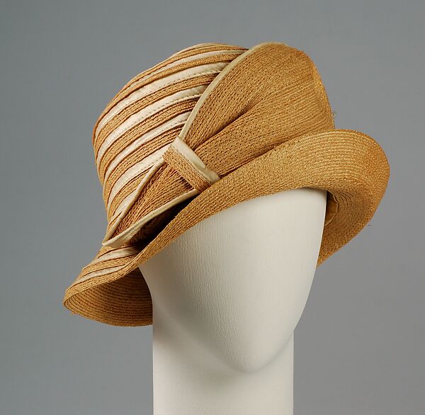 Cloche, Gage Brothers &amp; Company, Straw, silk, American 