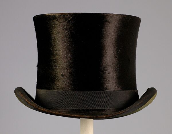 Evening top hat, Rogers, Peet &amp; Company (American, founded 1874), Silk, fur, metal, American 