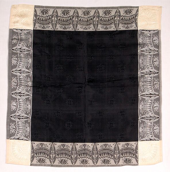 Mourning handkerchief, Silk, American 