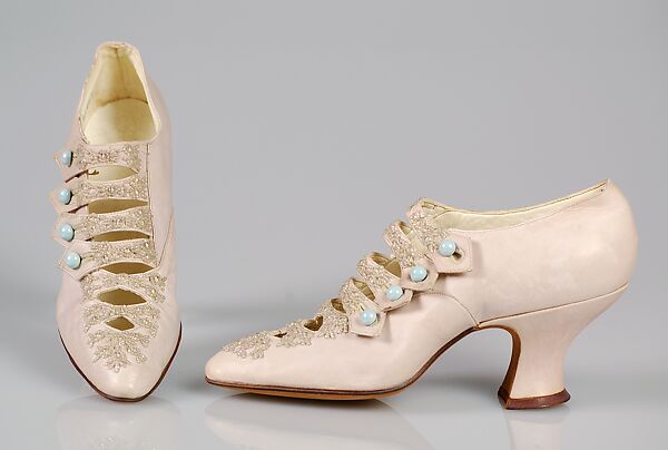 Evening shoes, Alfred J. Cammeyer (American, founded New York, active 1875–1930s), Leather, beads, American 