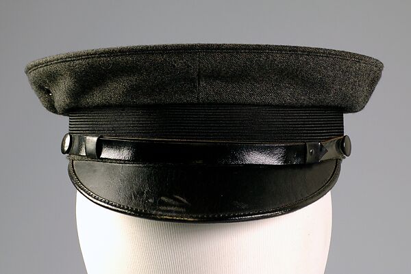 Cap, John Patterson &amp; Co. (American, founded 1852), Wool, leather, silk, American 