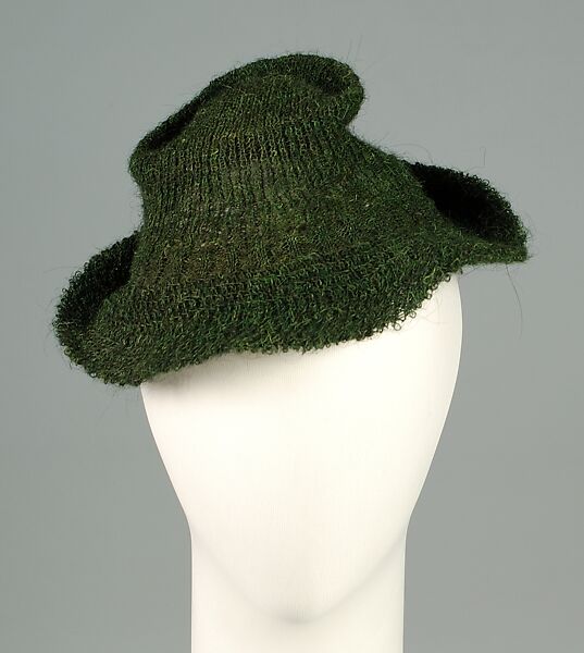 Hat, John-Frederics (American, 1929–1948), Wool, silk, American 