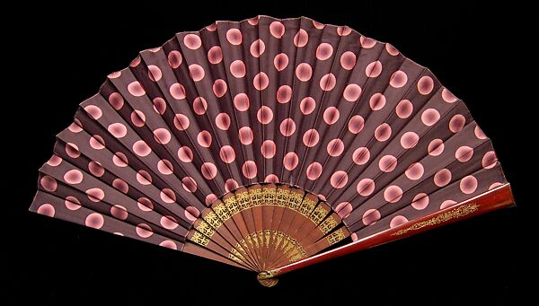 Fan, Wood, silk, American 