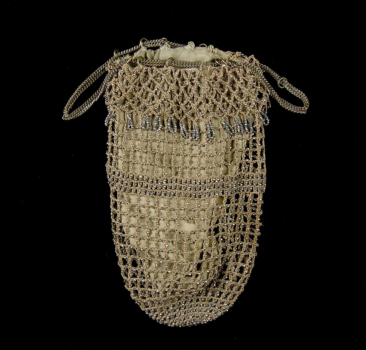 Pouch, Silk, metal, American 