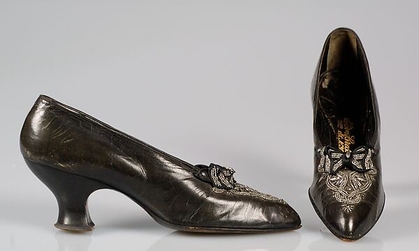 Evening slippers, Stern Brothers (American, founded New York, 1867), Leather, beads, American 