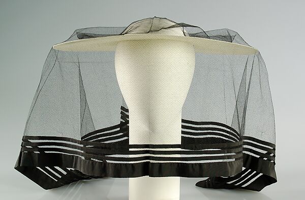 Mourning veil, Silk, American 