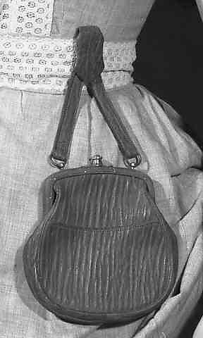 Chatelaine, Leather, metal, American