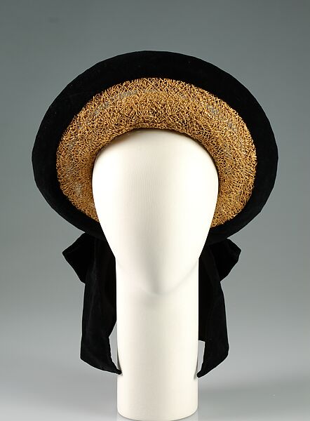 Hat, Walter Florell, Straw, cotton, American 