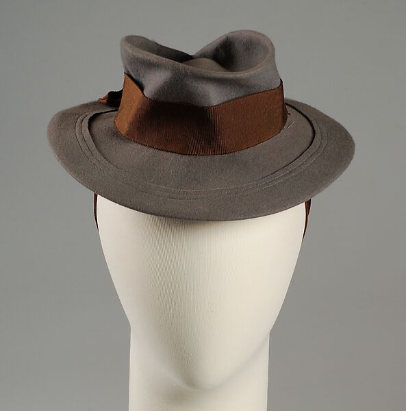 Hat, Selbine, Wool, silk, American 