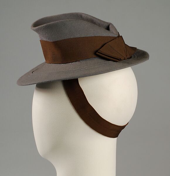 Hat, Selbine, Wool, silk, American