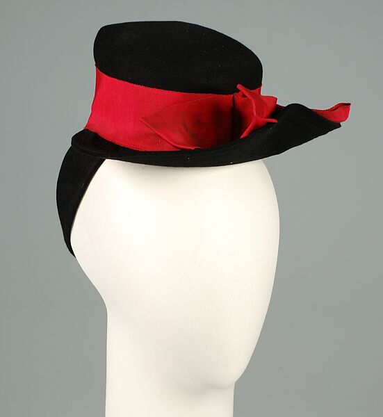 Hat, Selbine, Wool, silk, American