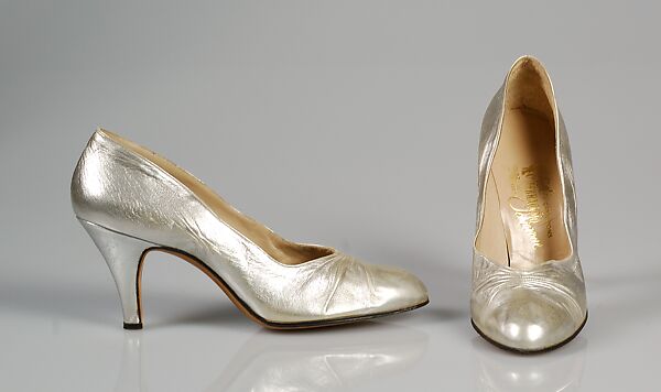 Evening pumps, Rosina Ferragamo Schiavone (Italian), Leather, Italian 