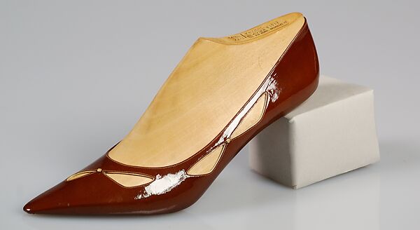 Shoe prototype, Paul Blavier, leather, wood, plastic (vinyl), Belgian 