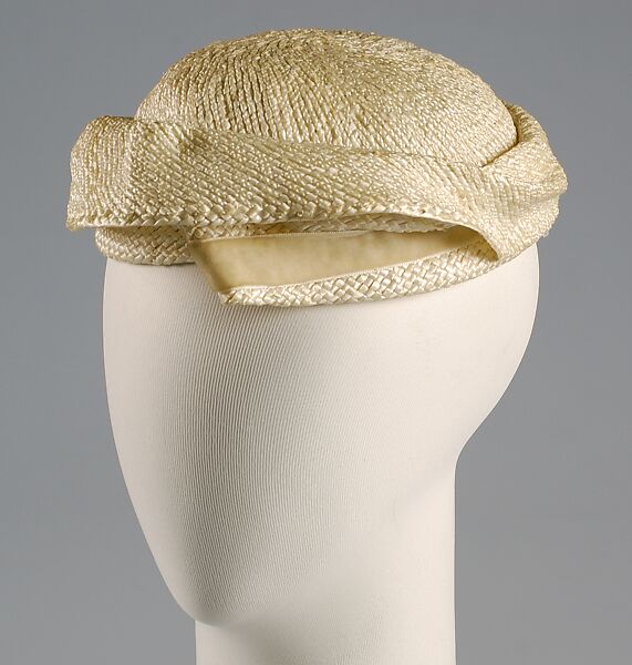 Hat, Caroline Reboux (French, active 1870–1956), Straw, French 