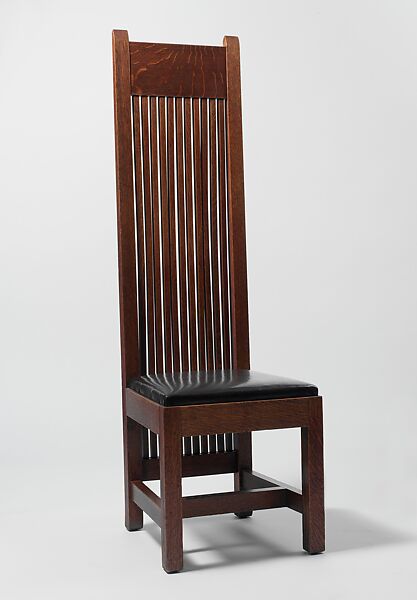 Side Chair, Frank Lloyd Wright (American, Richland Center, Wisconsin 1867–1959 Phoenix, Arizona), Oak, American 