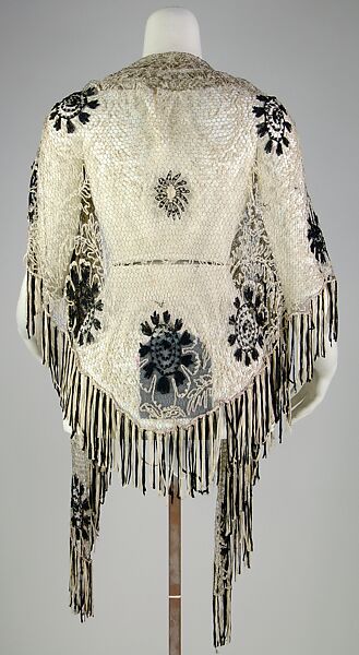 Evening shawl, Silk, American