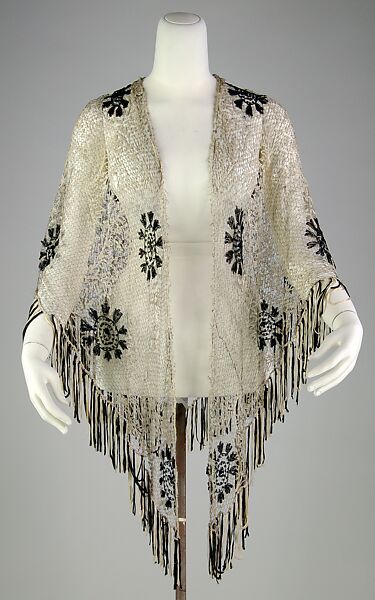 evening shawl with sleeves