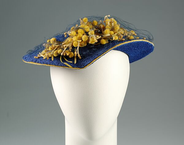 Hat, Mad Hatters, Straw, silk, synthetic, American 