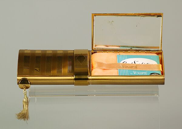 Evening minaudière, Volupté, Metal, silk, American