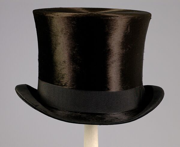 Evening top hat, Young Brothers, Fur, silk, American 