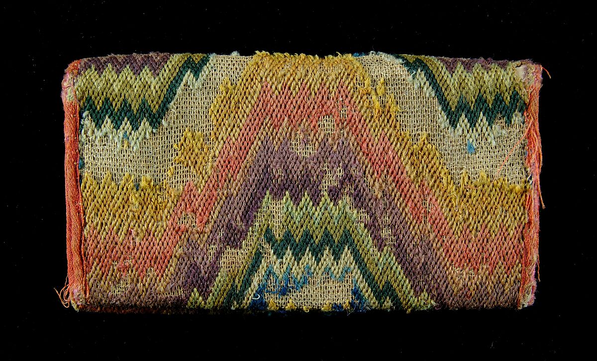 Wallet, Wool, linen, possibly British 