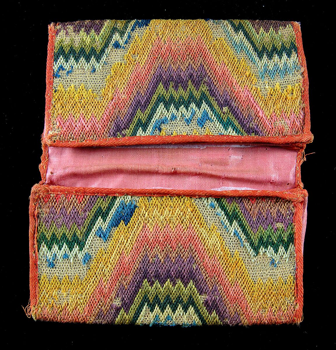 Wallet, Wool, linen, possibly British