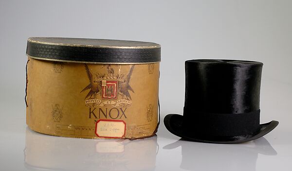 Evening top hat, Knox, Silk, hair, wool, American 