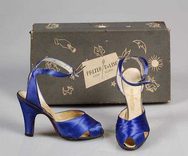 Dance sandals, Palter DeLiso, Inc. (American, 1927–1975), Silk, American 