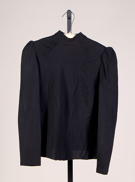 Blouse, Schiaparelli (French, founded 1927), Silk, plastic, French 