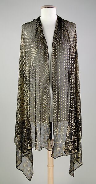 Evening stole, Cotton, metallic, Egyptian 