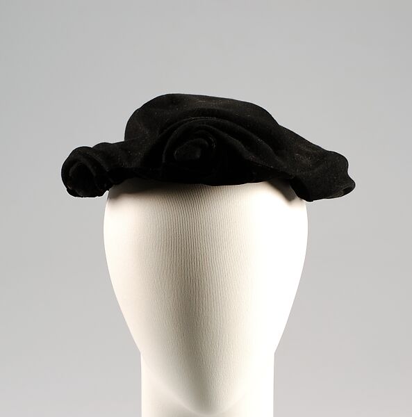 Hat, Janine Lacroix, Wool, silk, French 