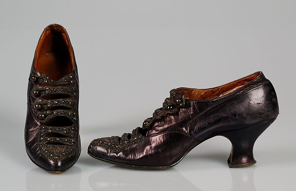 Evening shoes, A.E. Little &amp; Co. (American, Lynn, Massachusetts 1898–1934), Leather, beads, American 