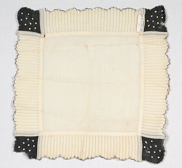 Mourning handkerchief, Linen, American 