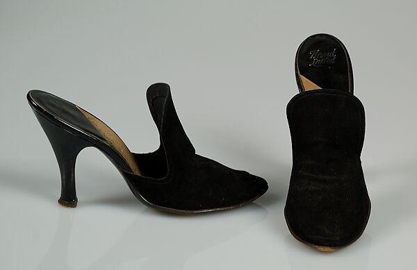 Mules, Beth Levine (American, Patchogue, New York 1914–2006 New York), Leather, American 