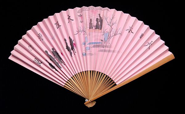 Fan, Wood, paper, Japanese 