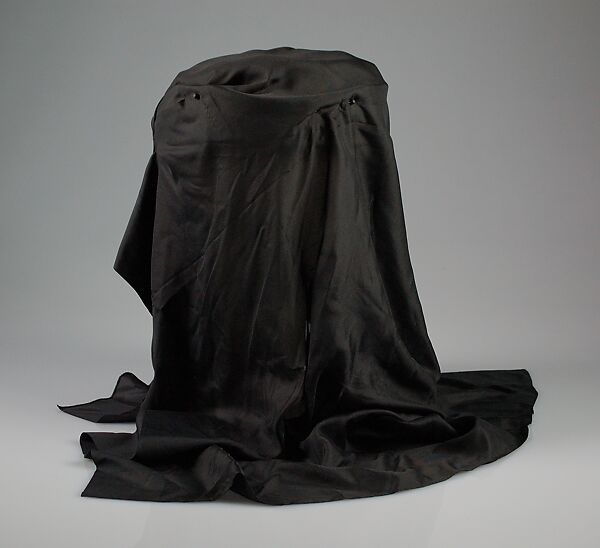 Mourning toque, Madame Smyth, Silk, American 