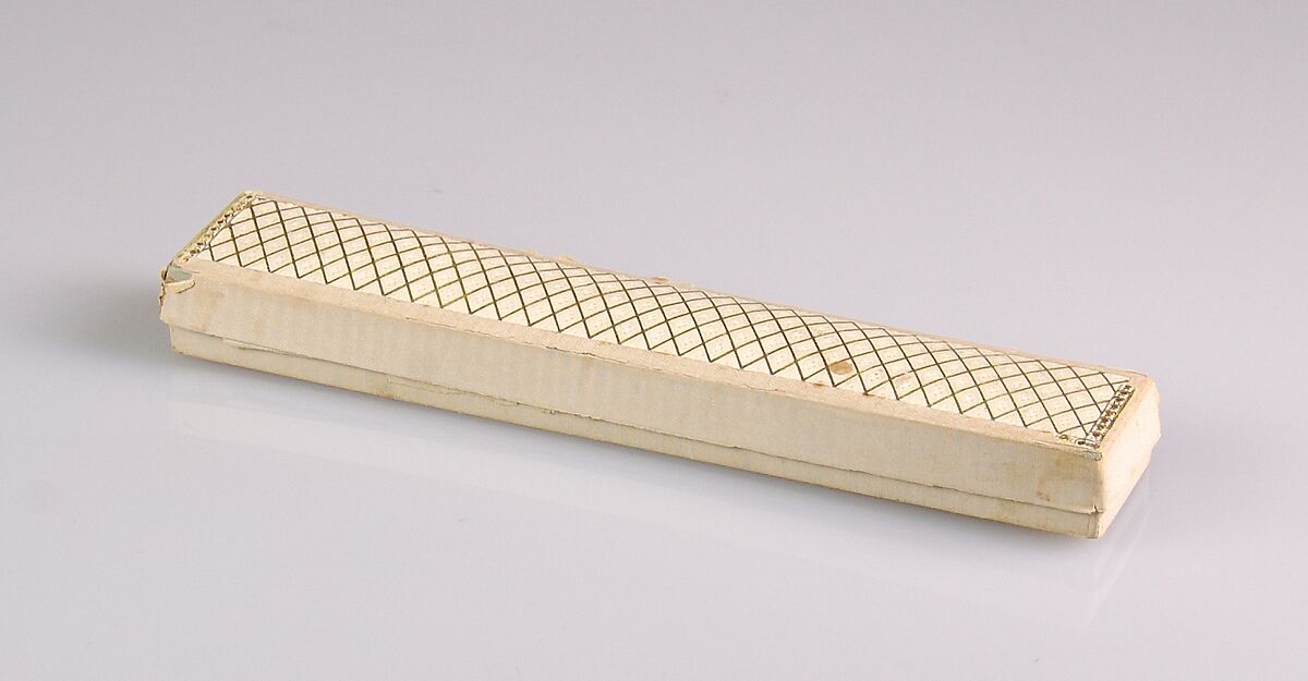 Fan, Ivory, silk, mother-of-pearl, metal, possibly Chinese