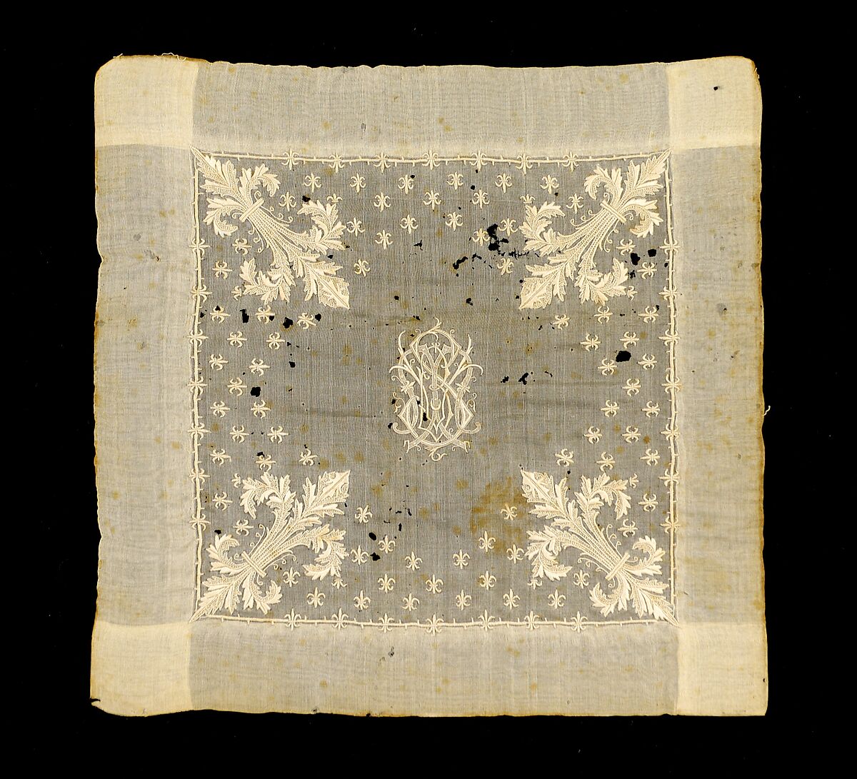 Wedding handkerchief, Cotton, American 