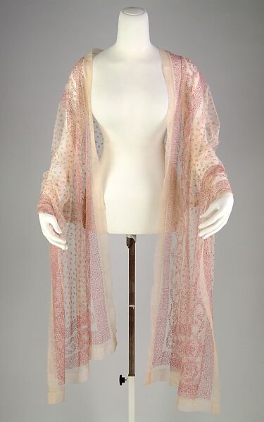 Evening stole, Silk, synthetic, American 