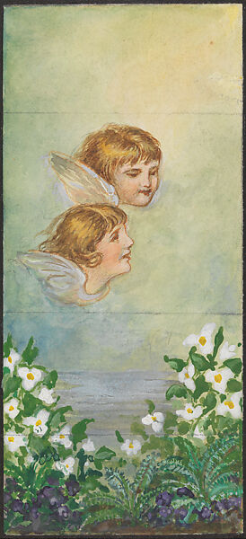 Design for window, Louis C. Tiffany (American, New York 1848–1933 New York), Watercolor and graphite on paper mounted on board in original matt, American