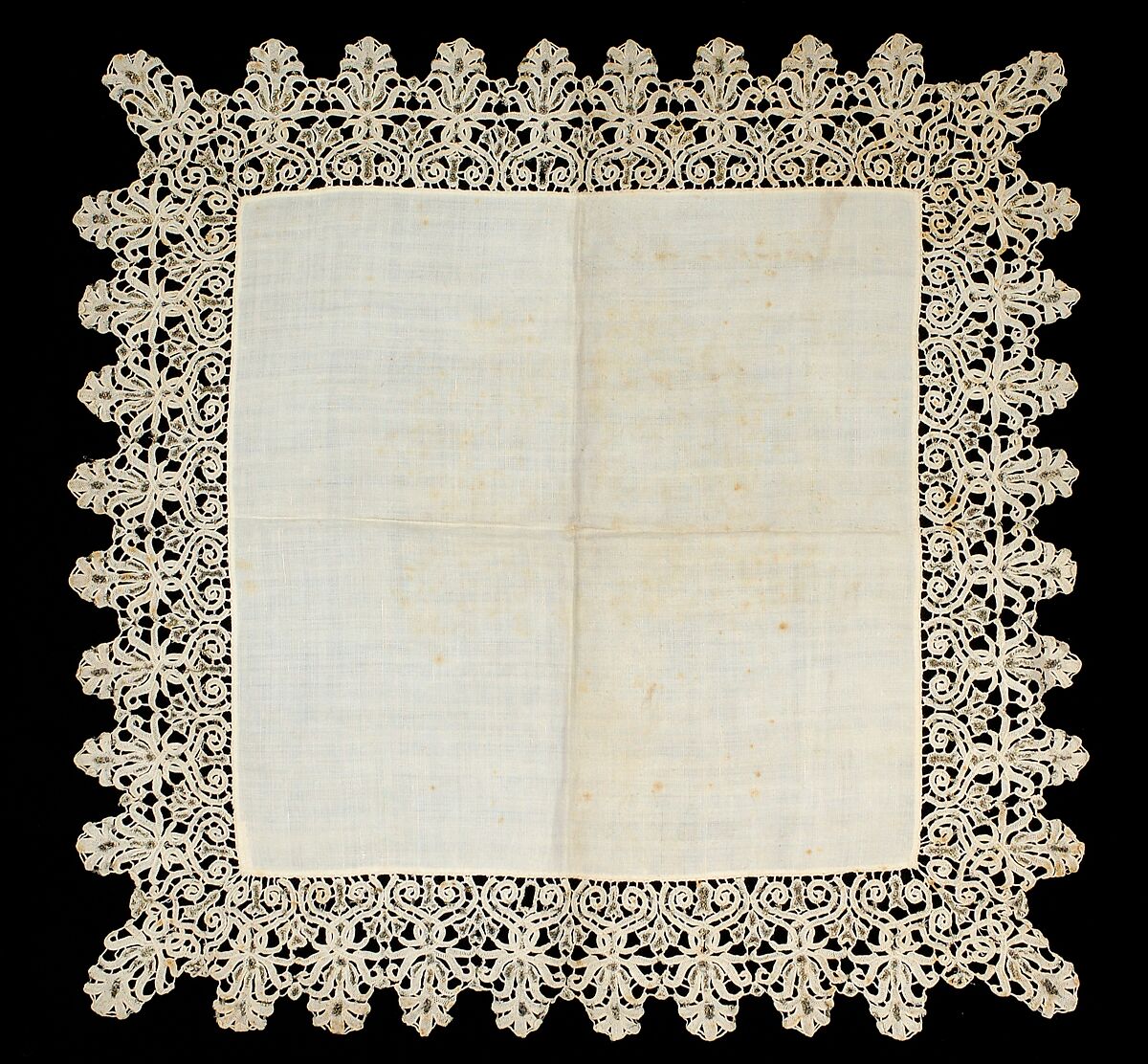 Handkerchief, Linen, metallic, European