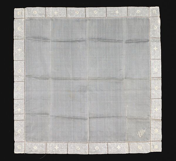 Handkerchief, Silk, probably French 
