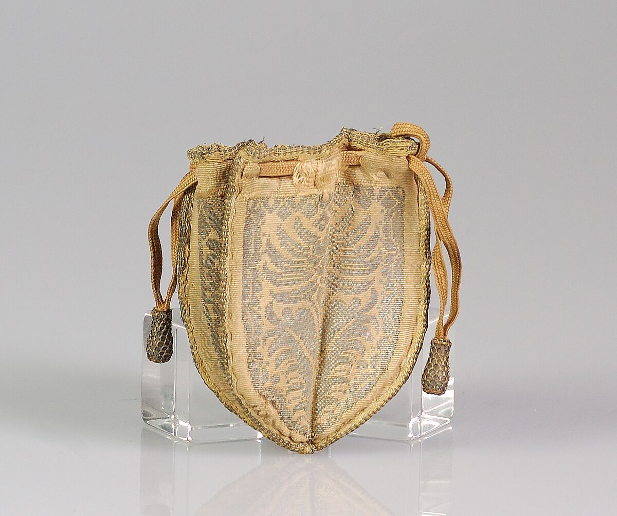 Pouch, Silk, metallic, European 