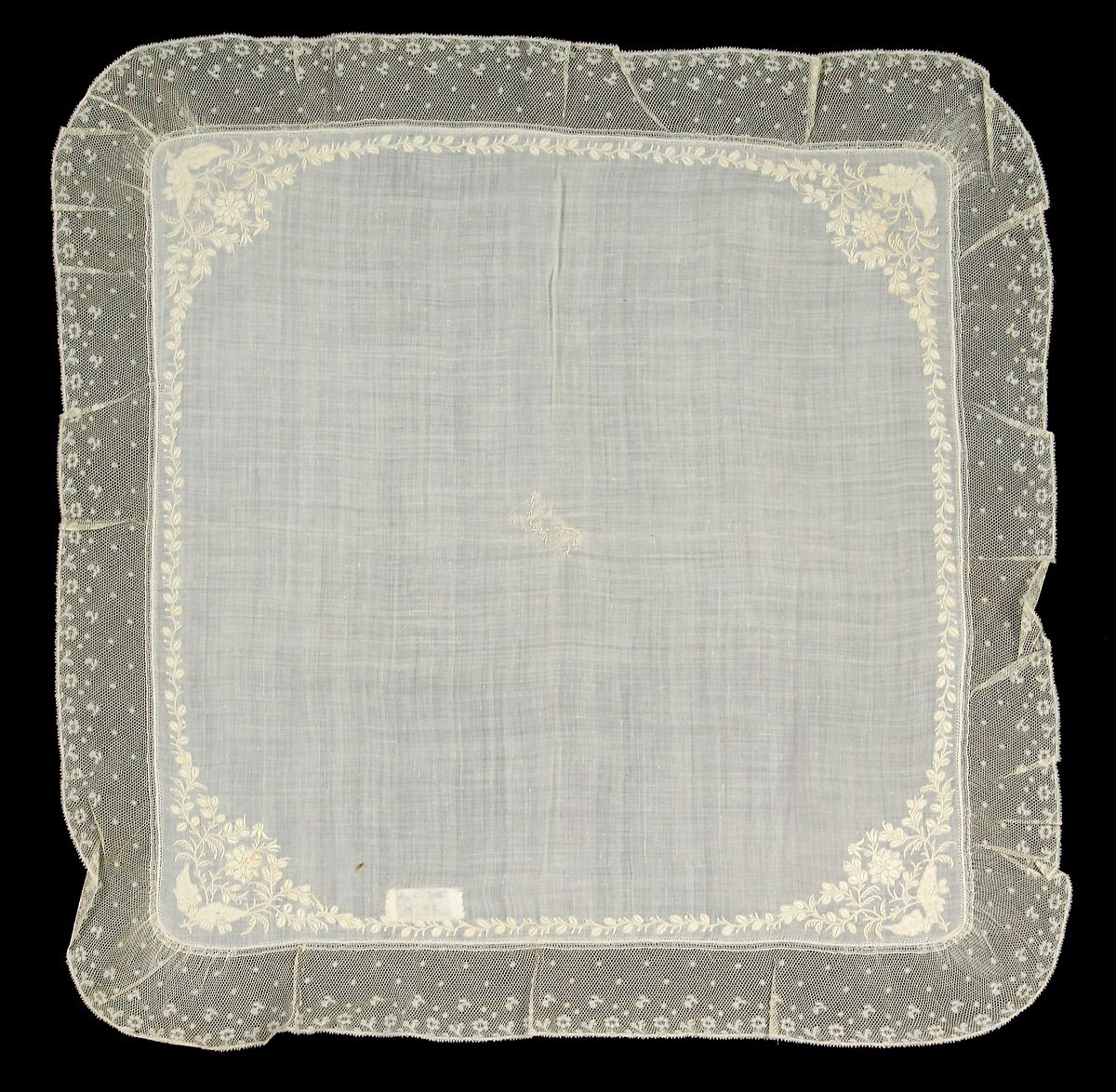 Handkerchief, Linen, possibly French 