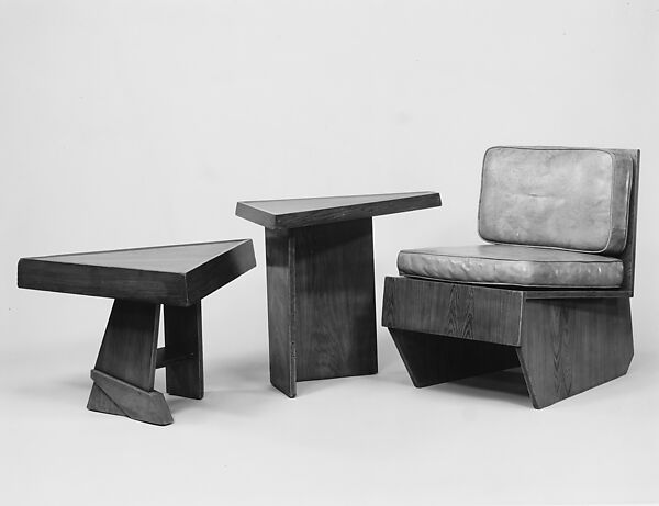 Side Chair, Frank Lloyd Wright (American, Richland Center, Wisconsin 1867–1959 Phoenix, Arizona), Chestnut plycore, cyprus veneer, American