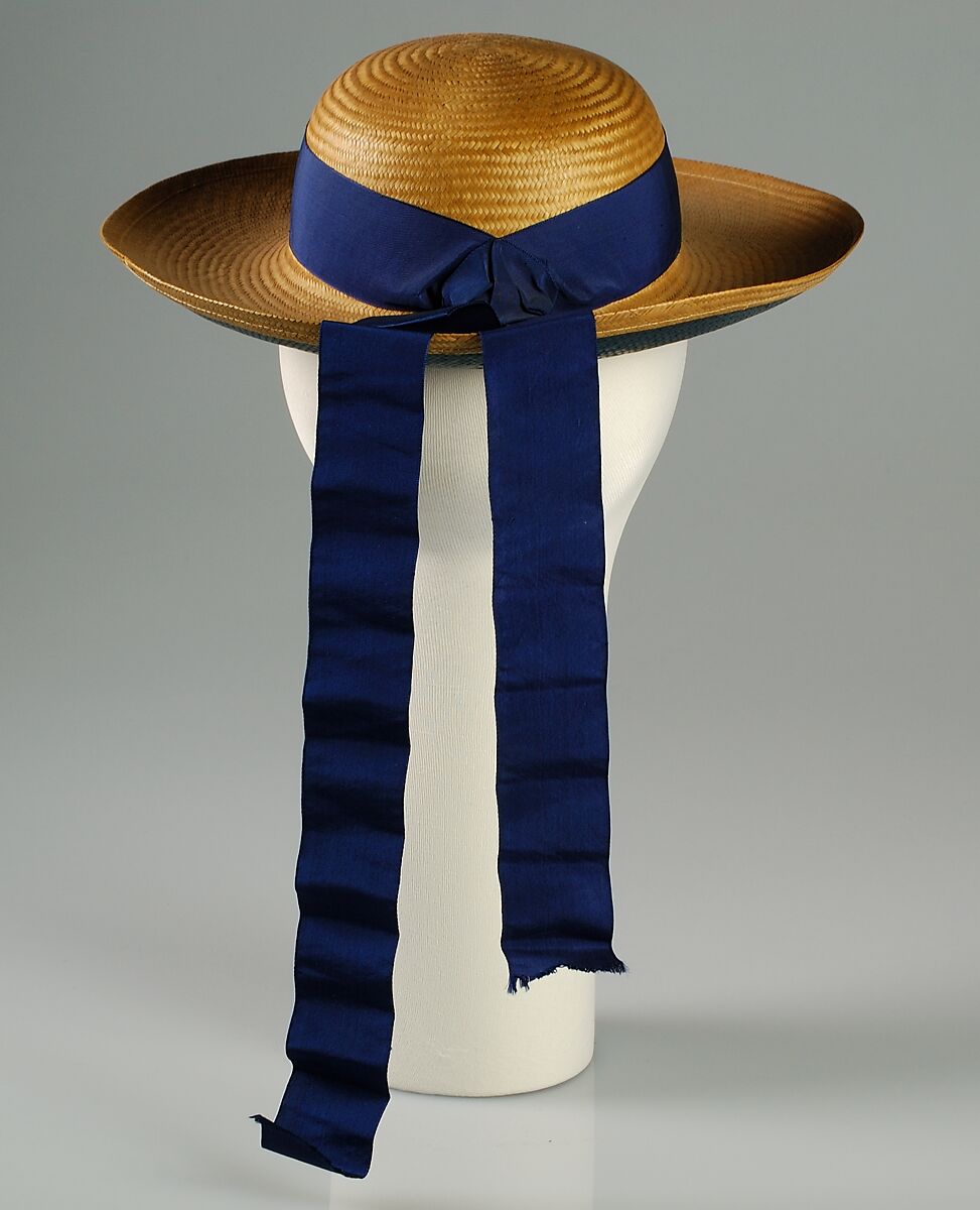 Hat, Straw, silk, American