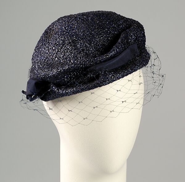 Hat, Rose Valois (French), Straw, silk, French 